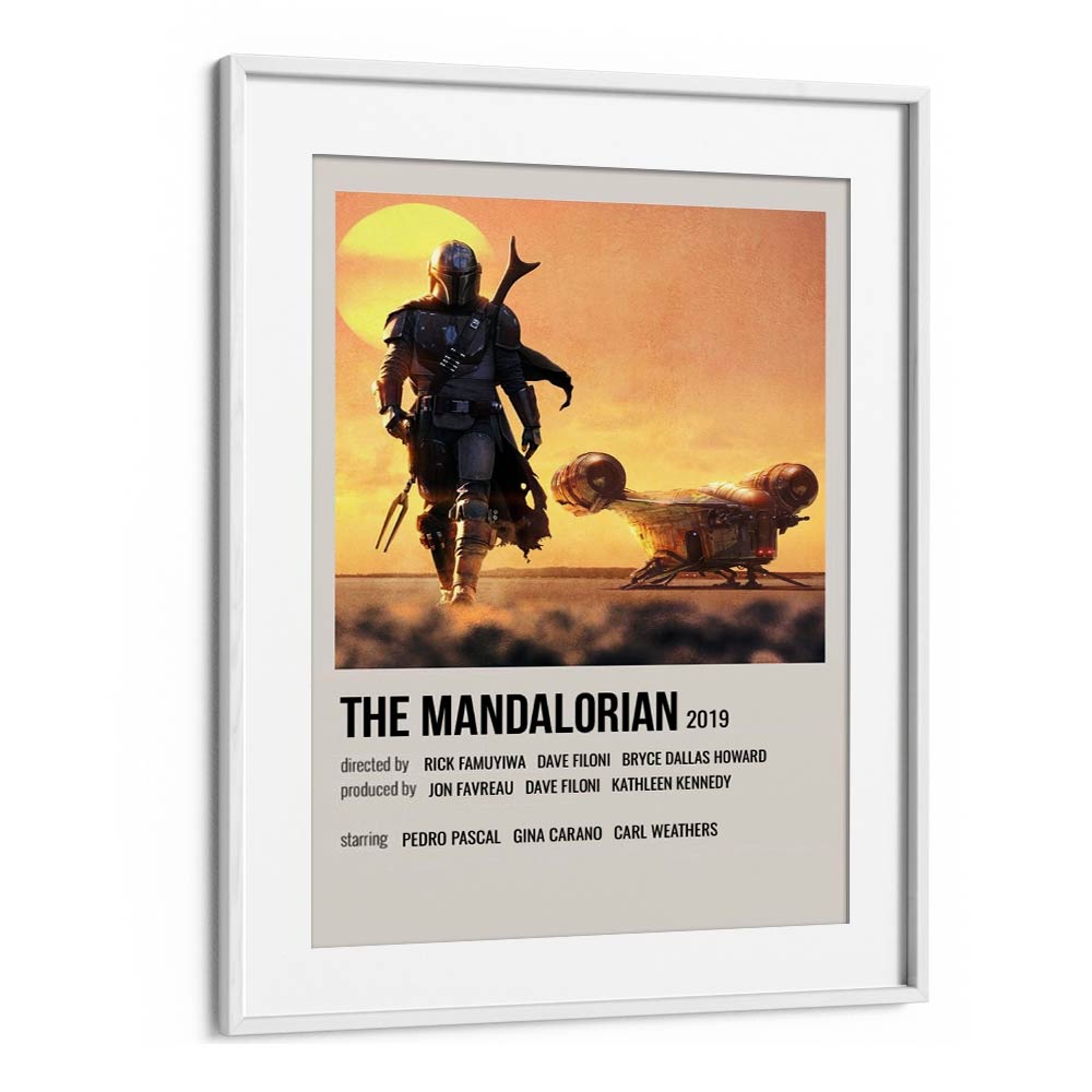 The Mandalorian 2019 i Movie Posters in White Frame With Mount