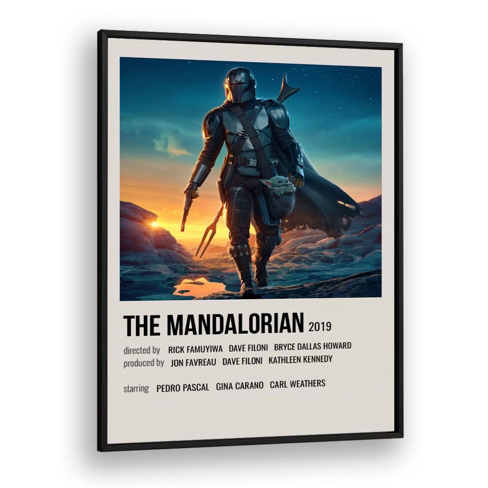 The Mandalorian 2019 ii Movie Posters in Black Plain Frame