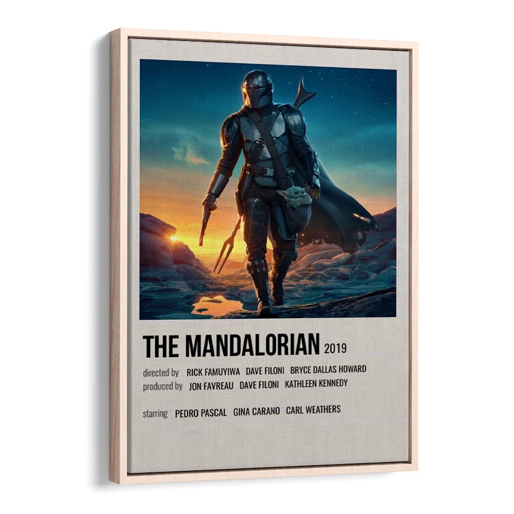 The Mandalorian 2019 ii Movie Posters in Oak Wood Floater Frame