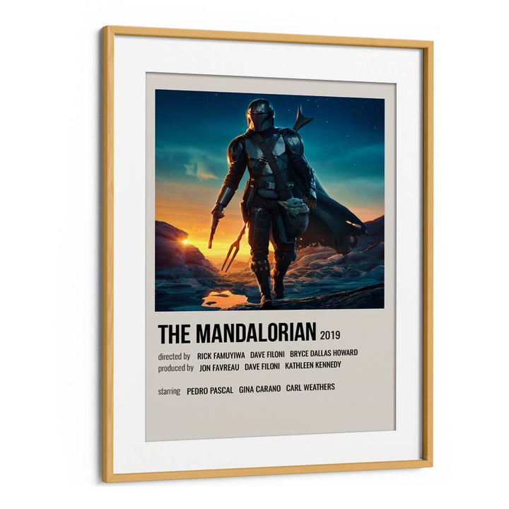 The Mandalorian 2019 ii Movie Posters in Oak Wood Frame With Mount