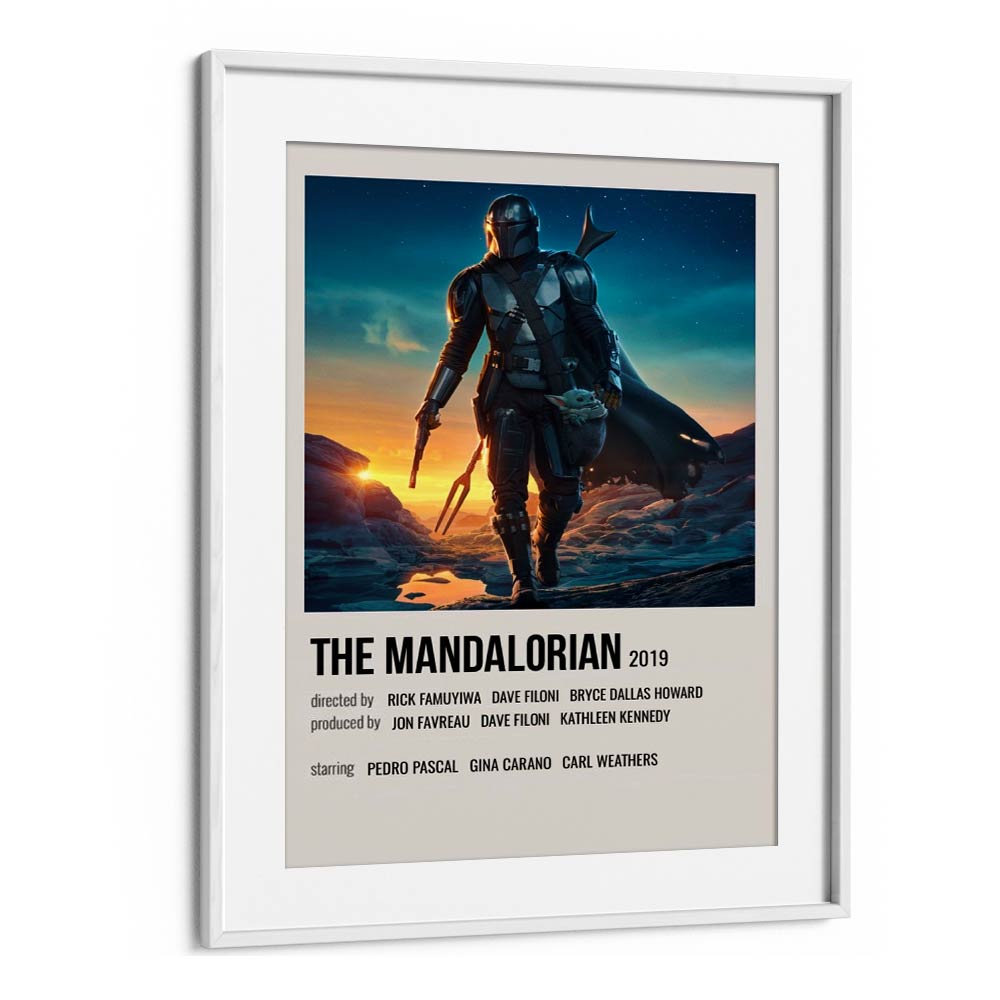 The Mandalorian 2019 ii Movie Posters in White Frame With Mount