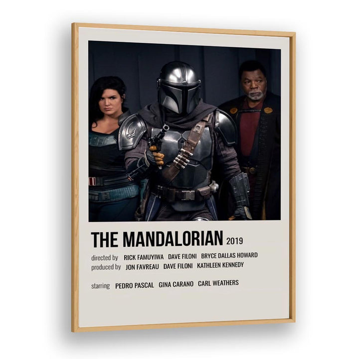 The Mandalorian 2019 iii Movie Posters in Oak Wood Plain Frame