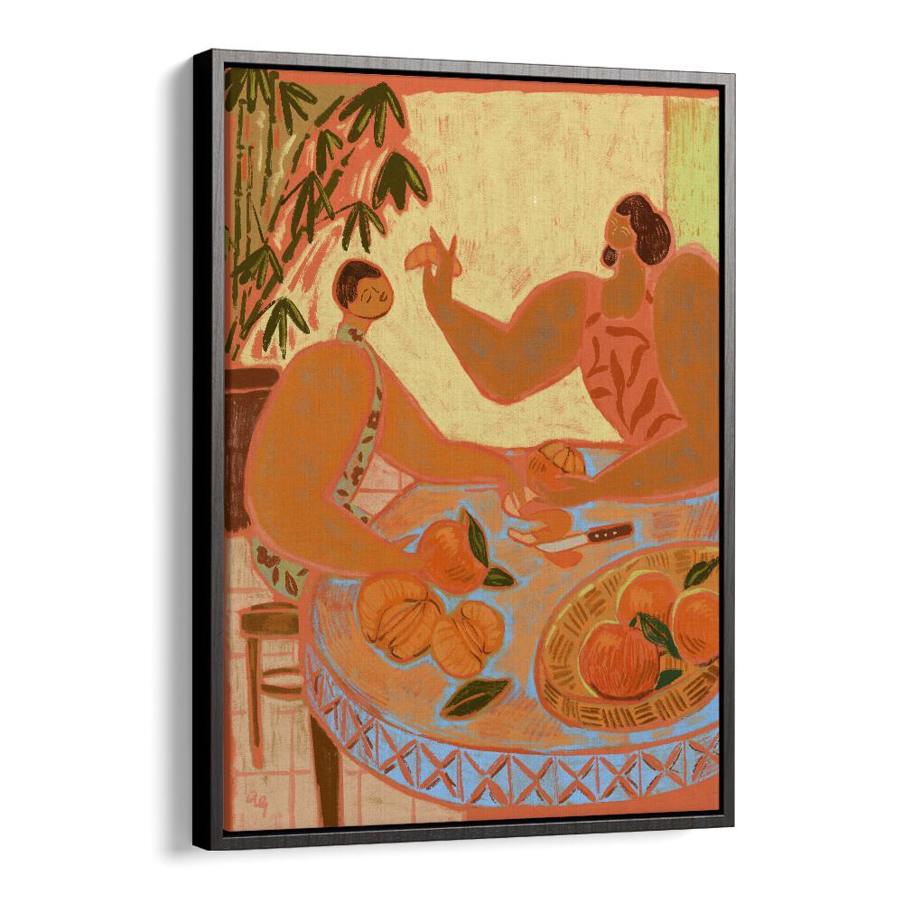 The Mandarin By Arty Guava Wall Art Prints in Black Floater Frame