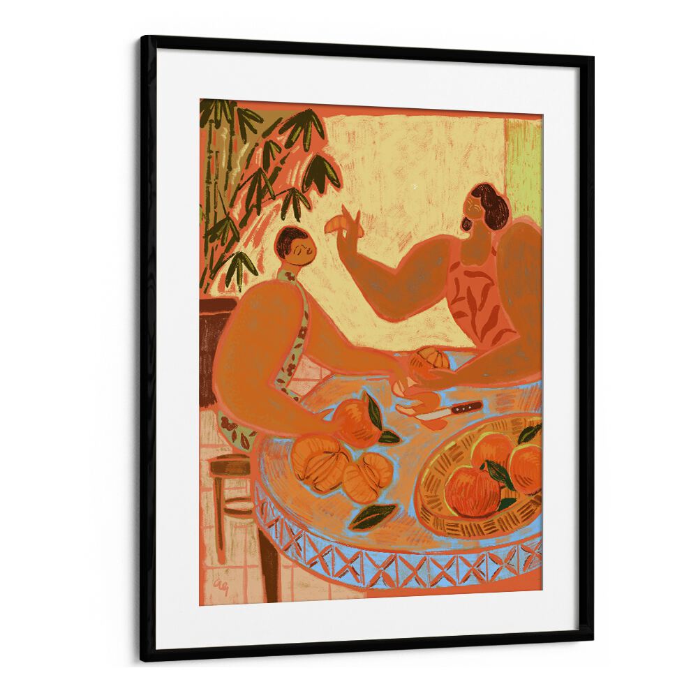 The Mandarin By Arty Guava Wall Art Prints in Black Frame With Mount