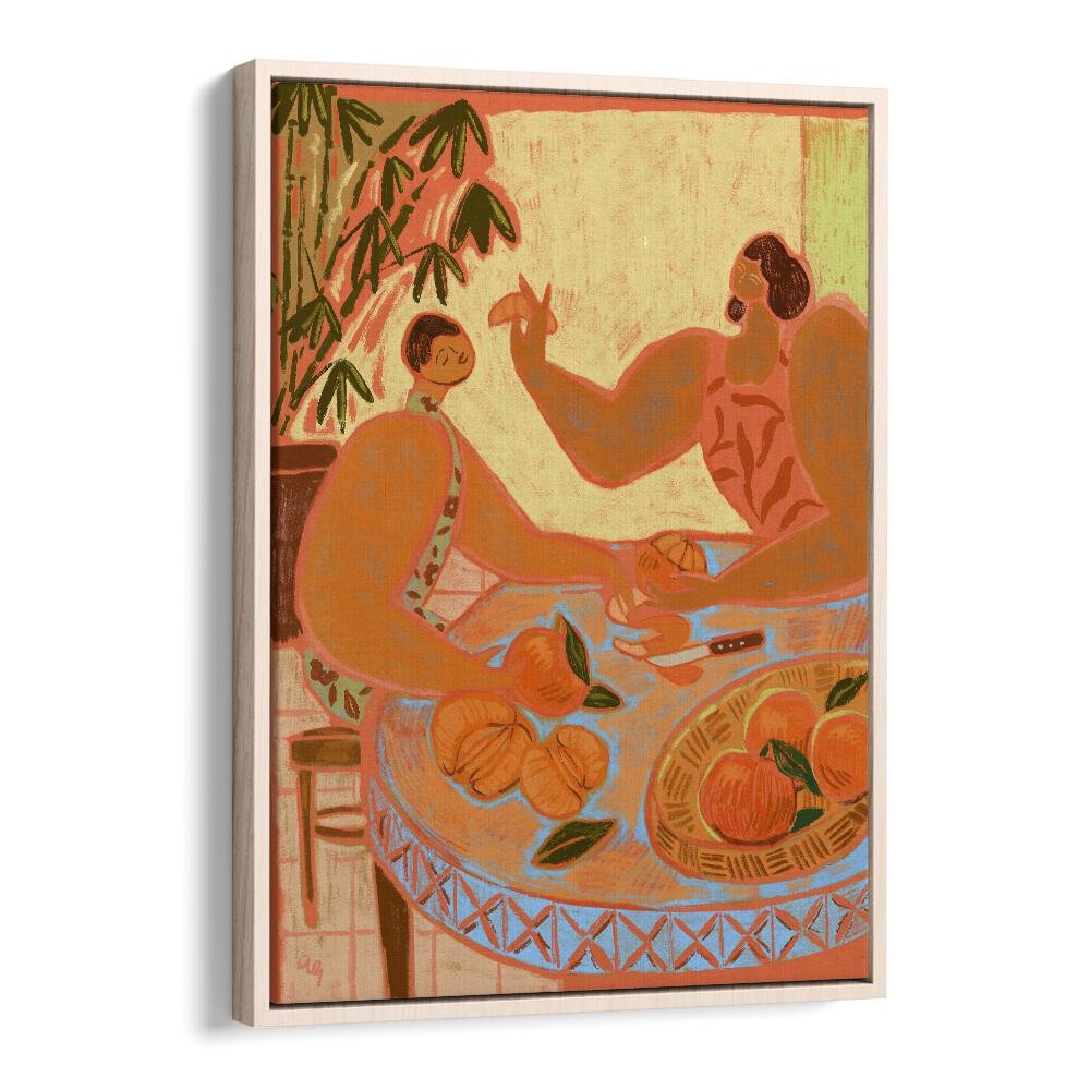 The Mandarin By Arty Guava Wall Art Prints in Oak Wood Floater Frame