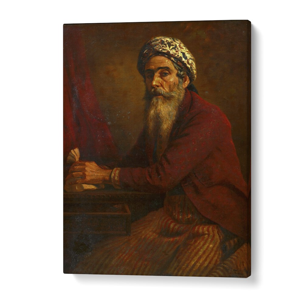 The Miser (1901) By Raja Ravi Varma Indian Paintings in Gallery Wrap