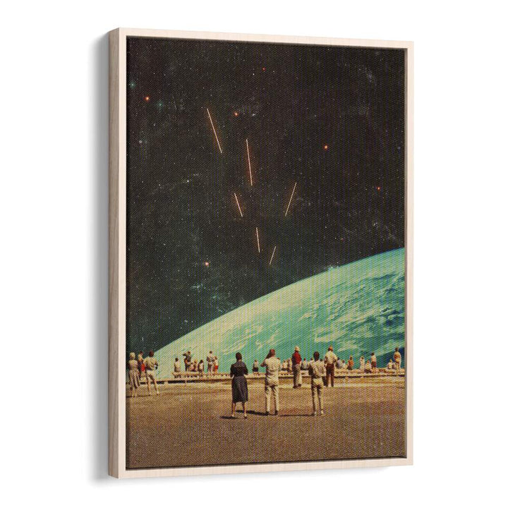 The Others By Frank Moth Surreal Art Prints Surrealism in Oak Wood Floater Frame