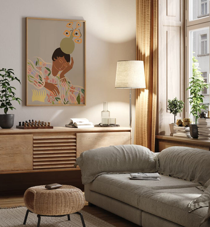 Stunning wall art, "THE OVERTHINKER , PORTRAITS" by Arty Guava, enhances any space with vibrant design.