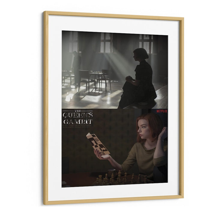 The Queen's Gambit  by Grishma Korjani Movie Posters in Oak Wood Frame With Mount