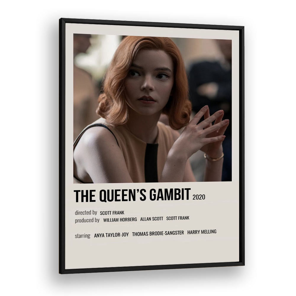 The Queens Gambit 2020 I Movie Posters in Black Plain Frame