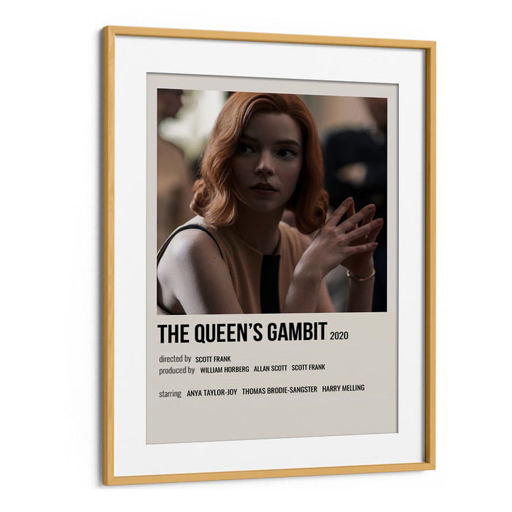 The Queens Gambit 2020 I Movie Posters in Oak Wood Frame With Mount