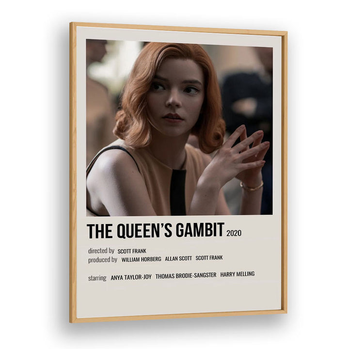 The Queens Gambit 2020 I Movie Posters in Oak Wood Plain Frame