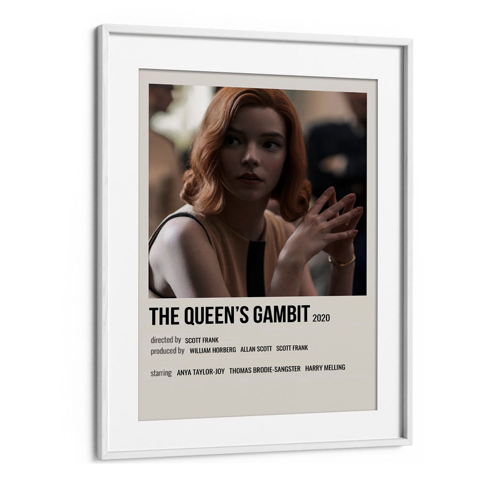 The Queens Gambit 2020 I Movie Posters in White Frame With Mount