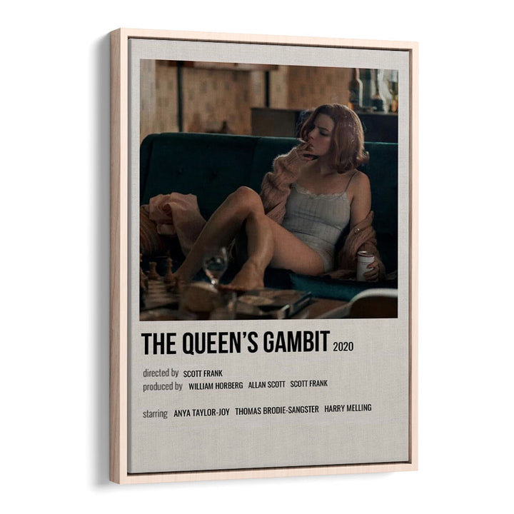 The Queens Gambit 2020 ii Movie Posters in Oak Wood Floater Frame