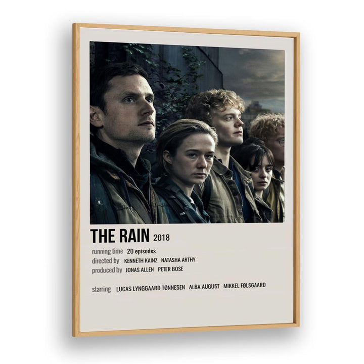 The Rain 2018 Movie Posters in Oak Wood Plain Frame