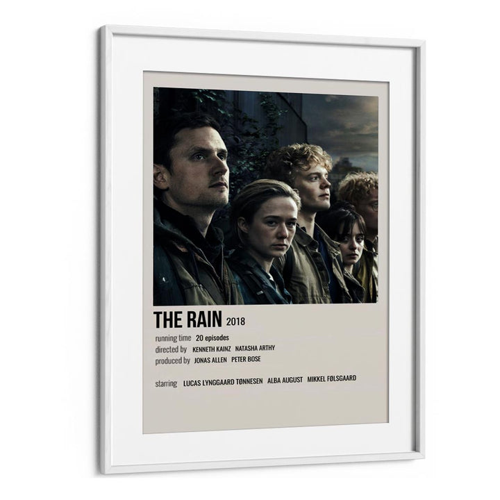 The Rain 2018 Movie Posters in White Frame With Mount