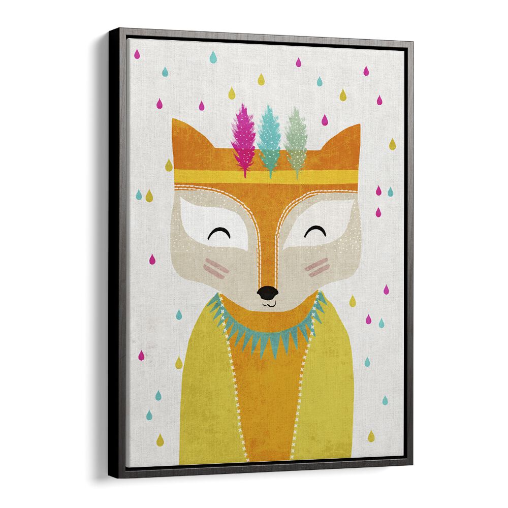 The Rainmaker by Treechild Kids Room Art in Black Floater Frame