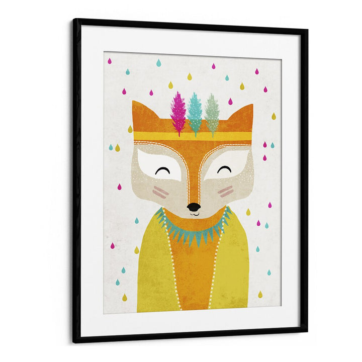 The Rainmaker by Treechild Kids Room Art in Black Frame With Mount