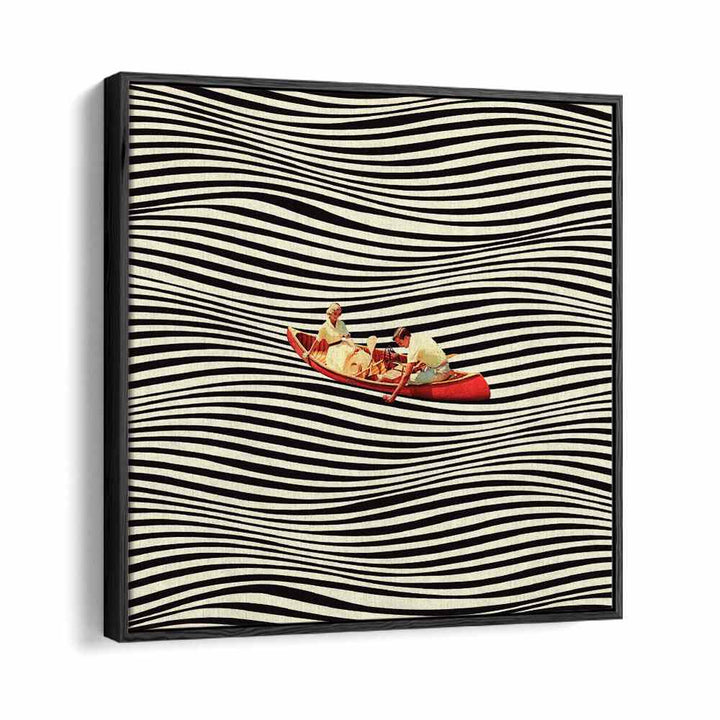 The Real Boat Trip Surreal Paintings Surreal Art Prints in Black Floater Frame