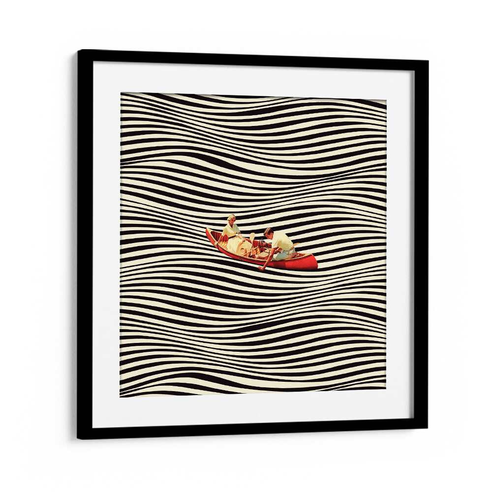 The Real Boat Trip Surreal Paintings Surreal Art Prints in Black Frame With Mount