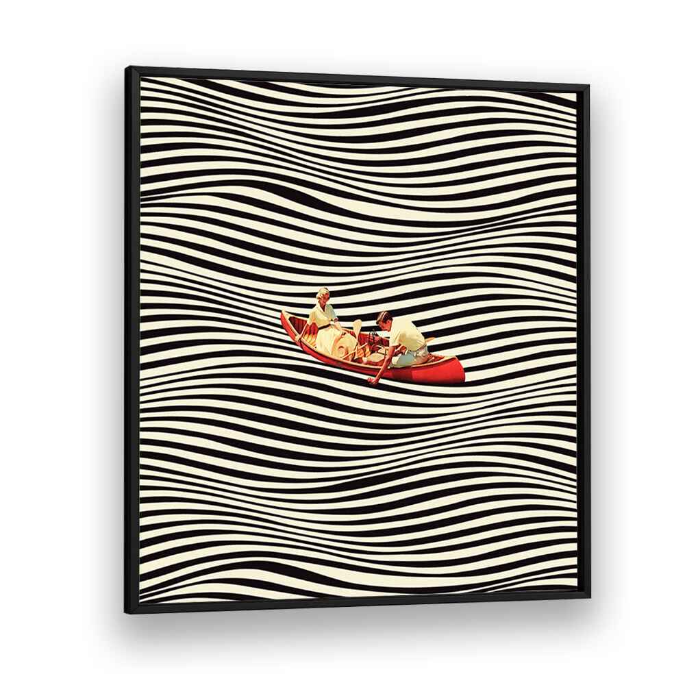 The Real Boat Trip Surreal Paintings Surreal Art Prints in Black Plain Frame