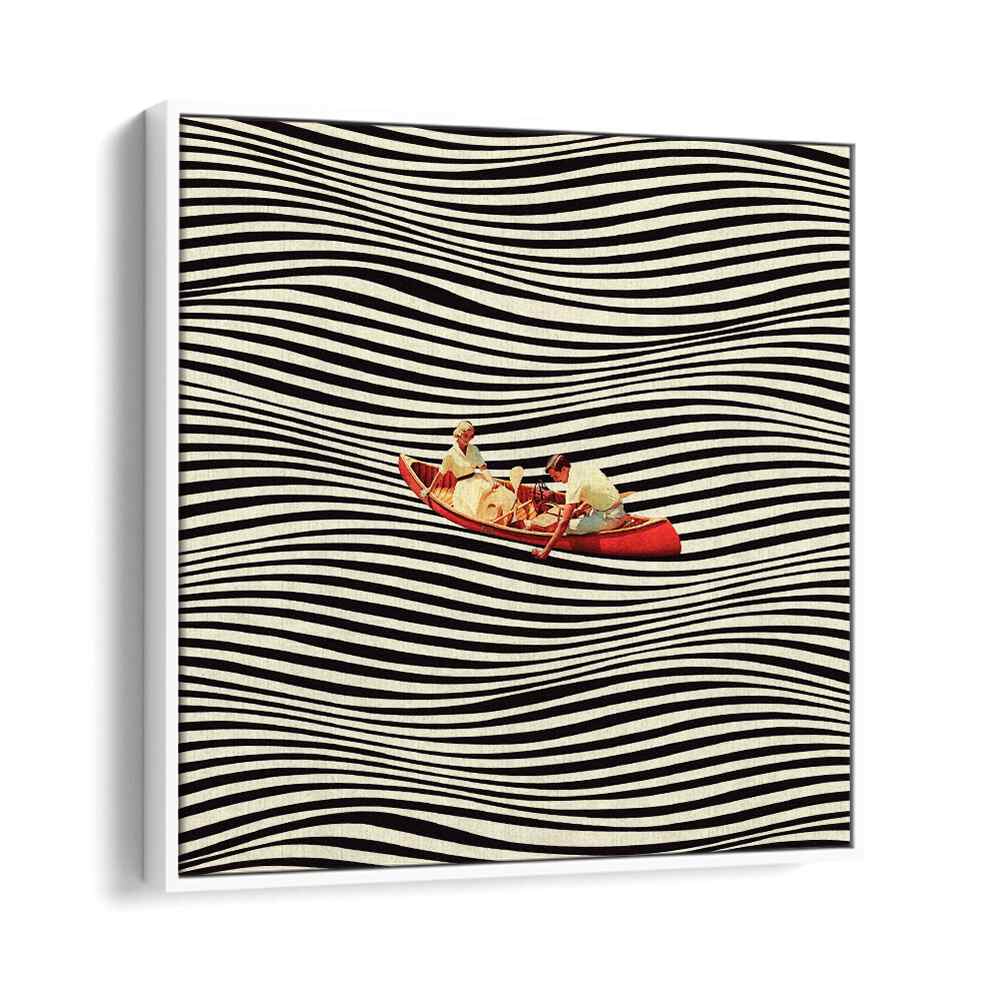 The Real Boat Trip Surreal Paintings Surreal Art Prints in White Floater Frame