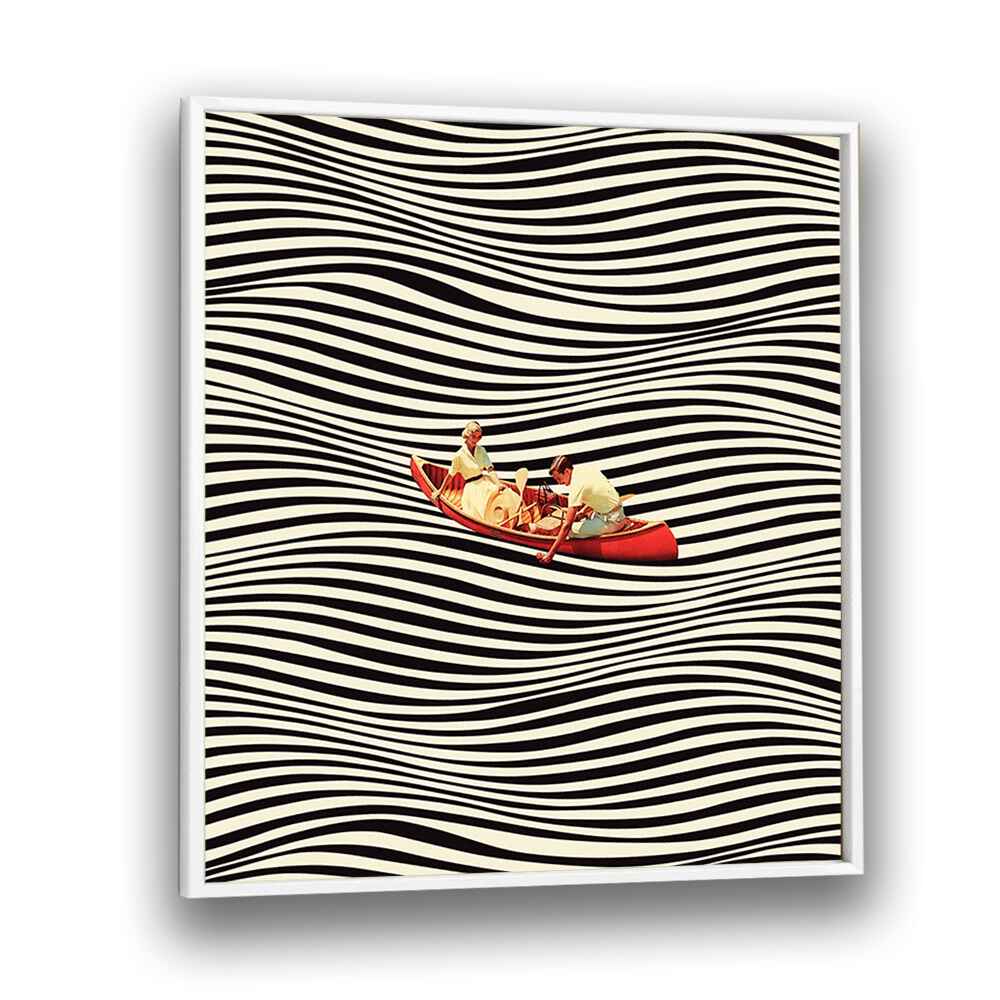 The Real Boat Trip Surreal Paintings Surreal Art Prints in White Plain Frame