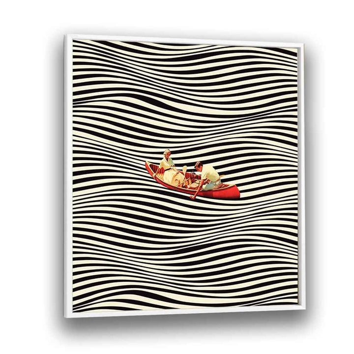 The Real Boat Trip Surreal Paintings Surreal Art Prints in White Plain Frame