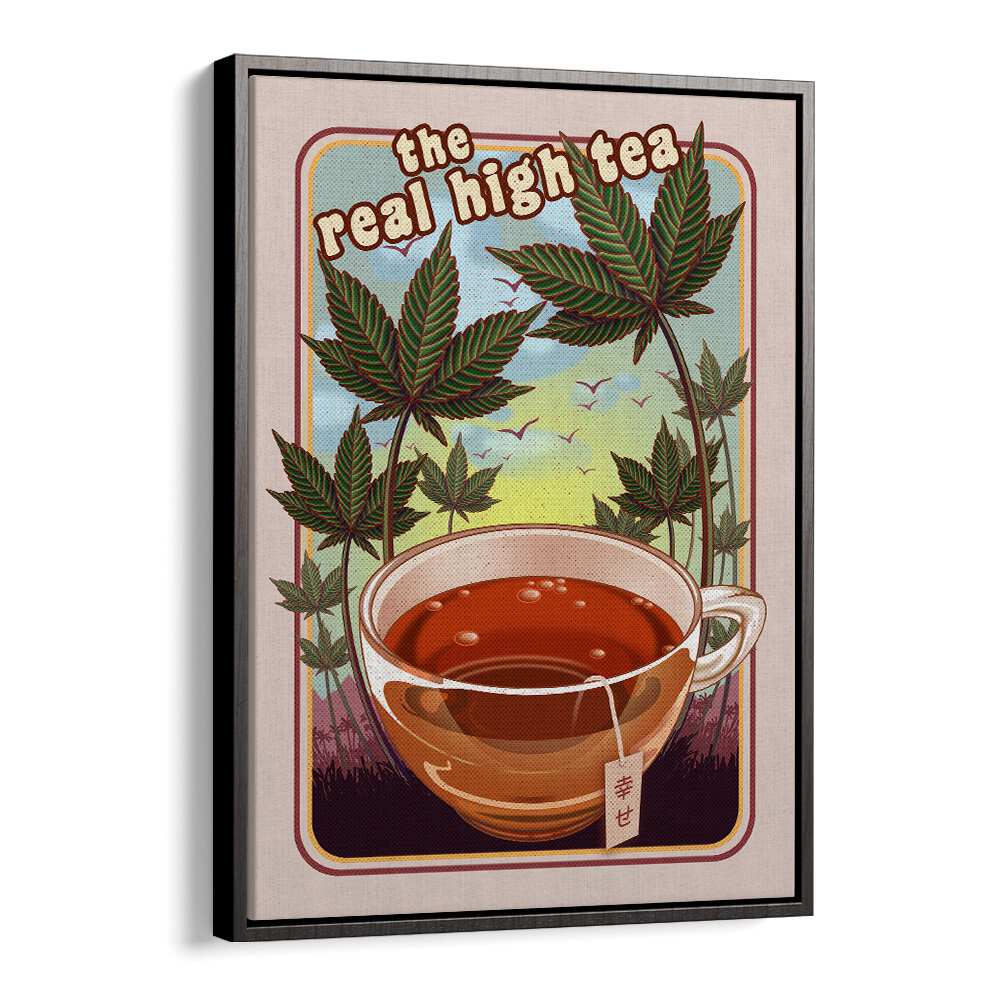 The Real High Tea Cafe Art Prints Cafe Posters in Black Floater Frame