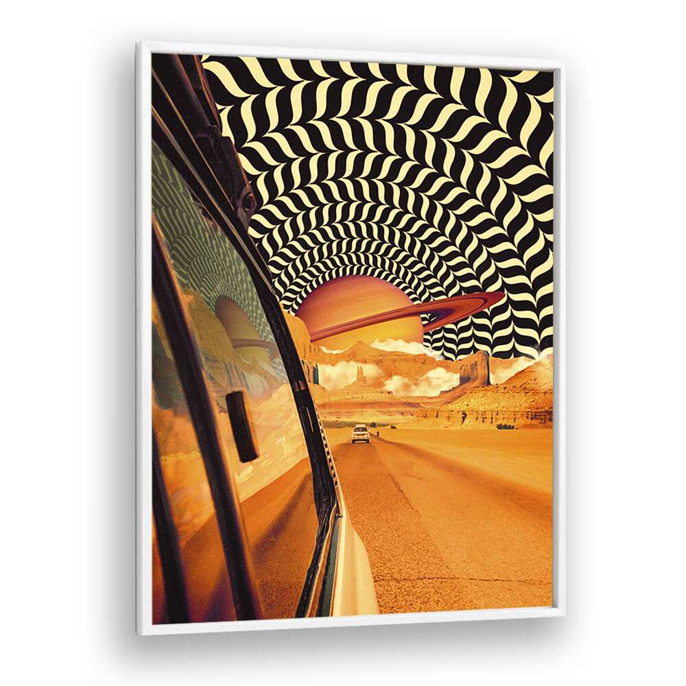 The Real Road Trip Surreal Paintings Surreal Art Prints in White Plain Frame