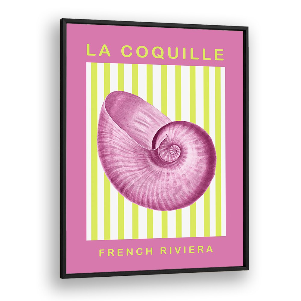 The Shell Maximalist By Grace Digital Art Co Beach Prints in Black Plain Frame