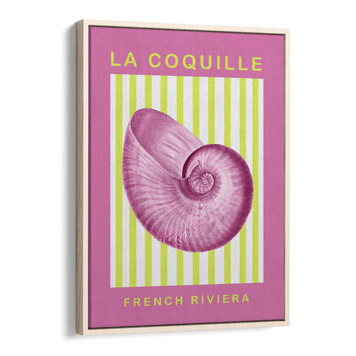 The Shell Maximalist By Grace Digital Art Co Beach Prints in Oak Wood Floater Frame