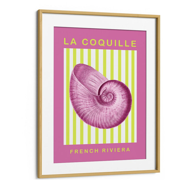 The Shell Maximalist By Grace Digital Art Co Beach Prints in Oak Wood Frame With Mount