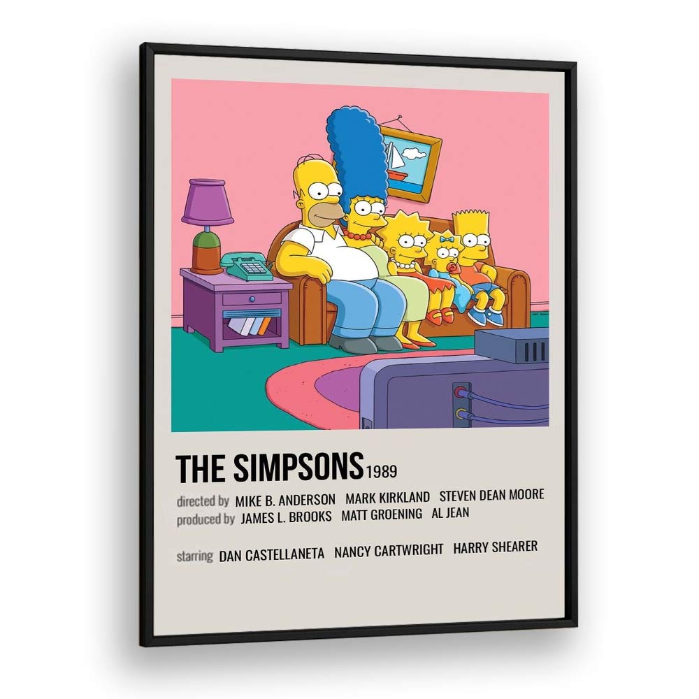 The Simpsons 1989 I Movie Posters in Black Plain Frame