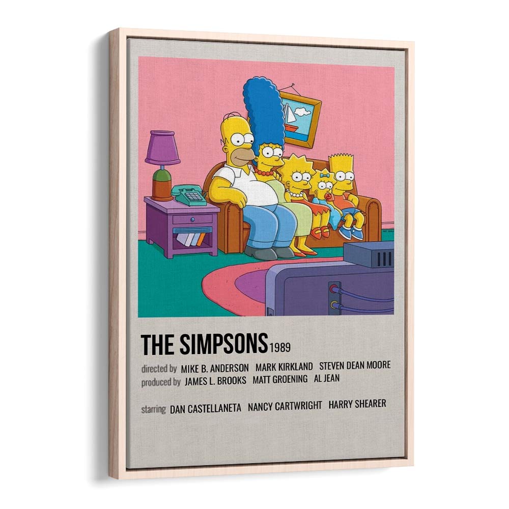 The Simpsons 1989 I Movie Posters in Oak Wood Floater Frame