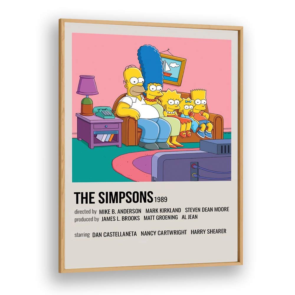 The Simpsons 1989 I Movie Posters in Oak Wood Plain Frame