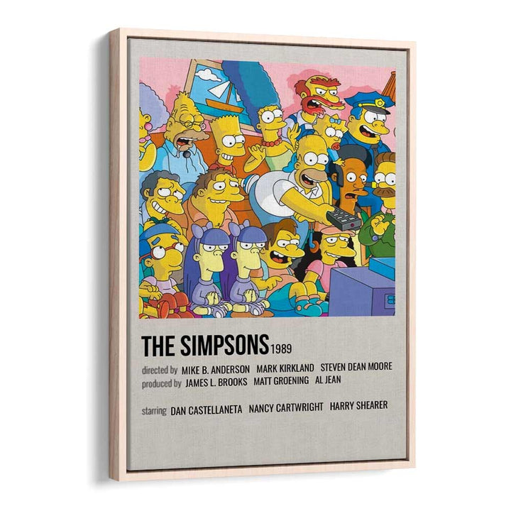 The Simpsons 1989 II Movie Posters in Oak Wood Floater Frame