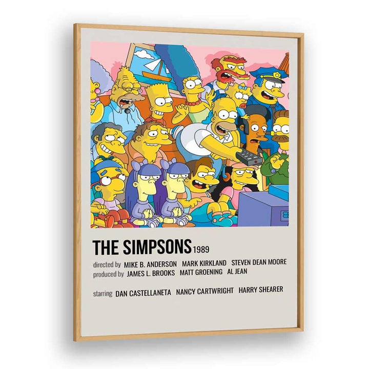 The Simpsons 1989 II Movie Posters in Oak Wood Plain Frame