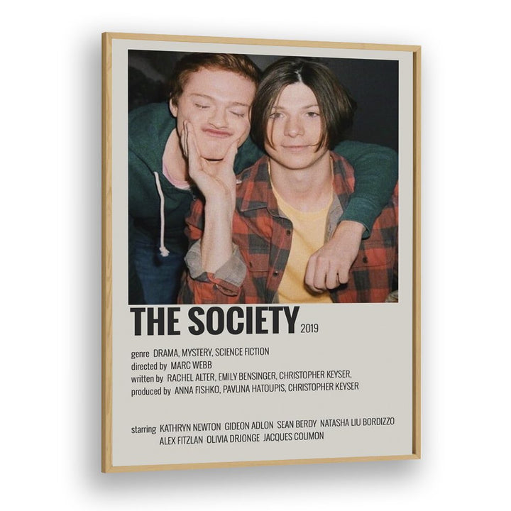 The Society Movie Posters in Oak Wood Plain Frame