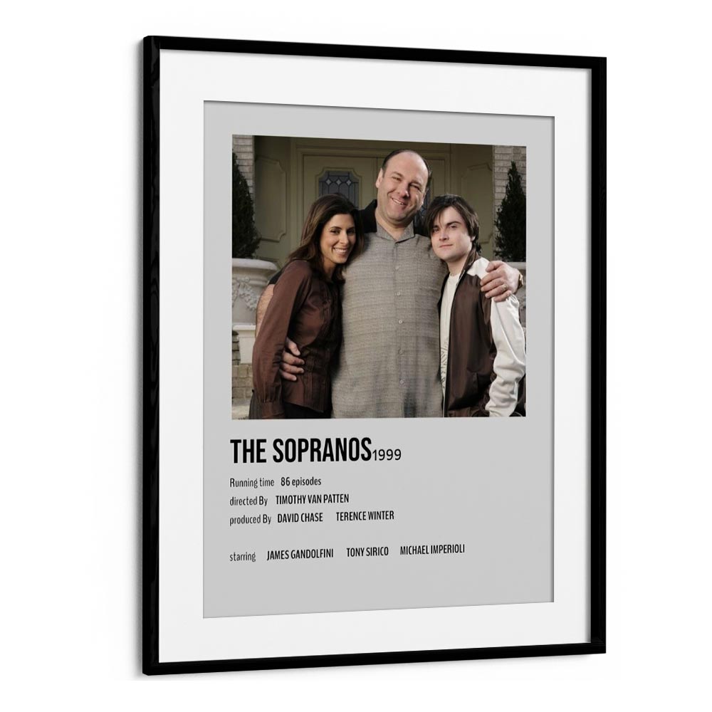 The Sopranos 1999 Movie Posters in Black Frame With Mount