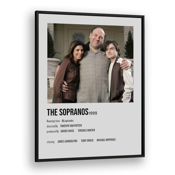 The Sopranos 1999 Movie Posters in Black Plain Frame