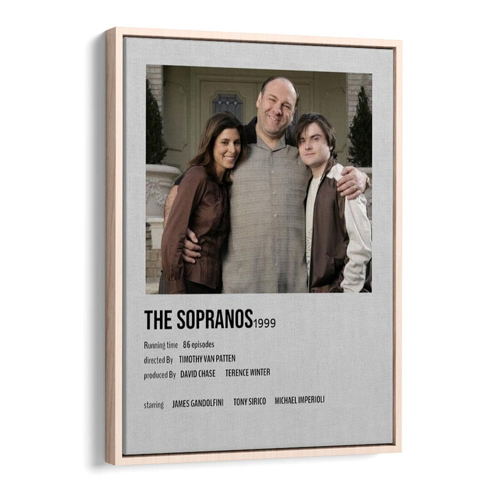 The Sopranos 1999 Movie Posters in Oak Wood Floater Frame