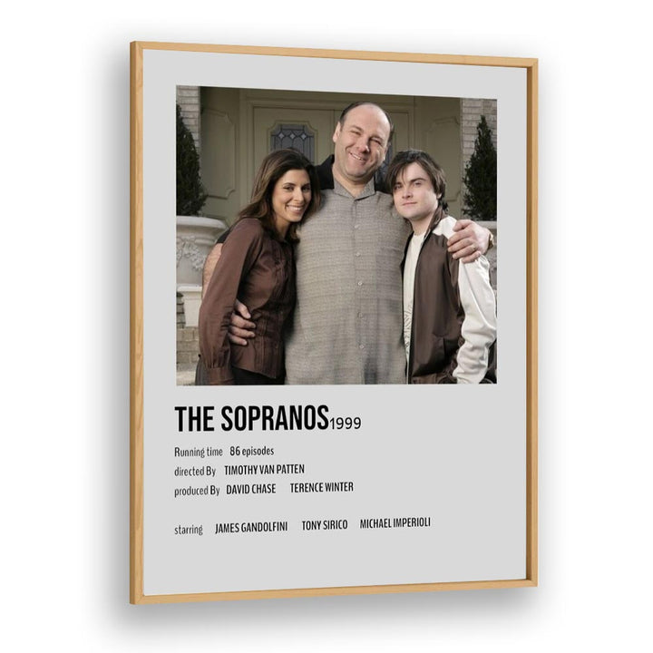 The Sopranos 1999 Movie Posters in Oak Wood Plain Frame