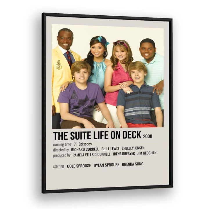 The Suite Life On Deck 2008 Movie Posters in Black Plain Frame