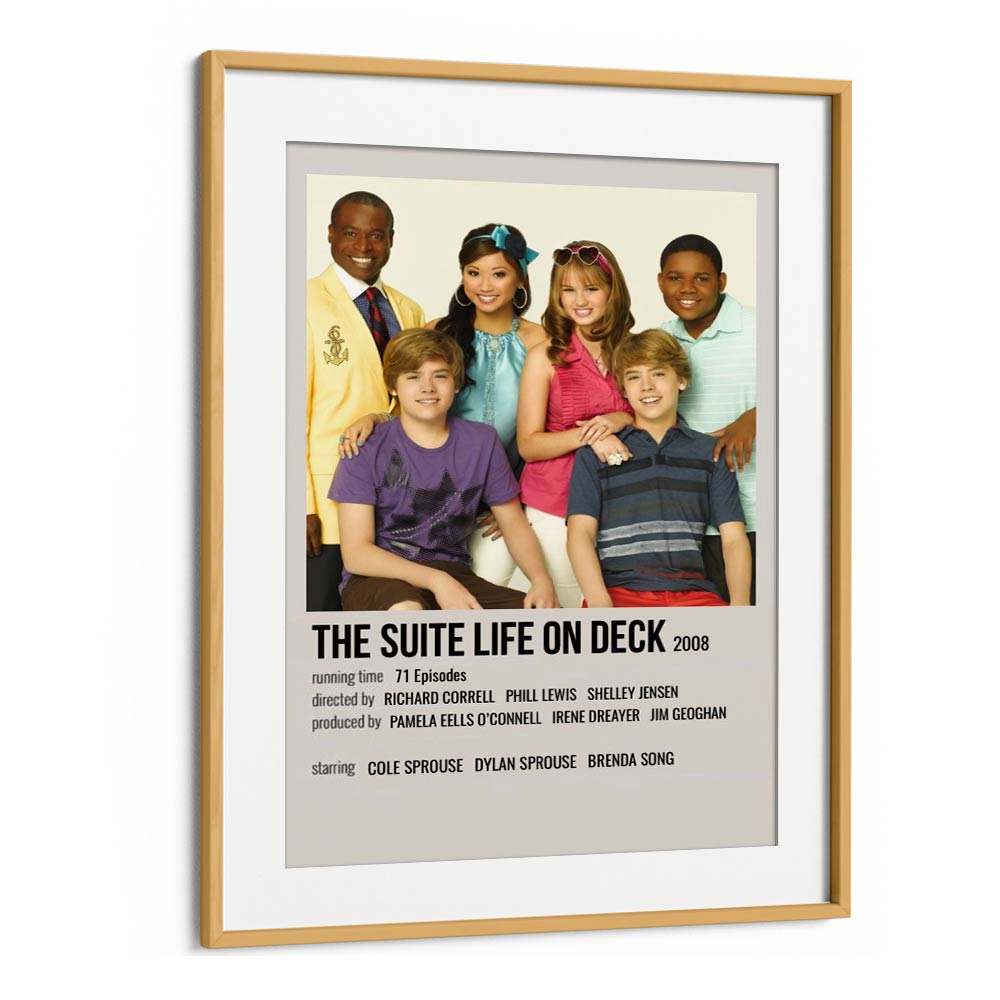 The Suite Life On Deck 2008 Movie Posters in Oak Wood Frame With Mount