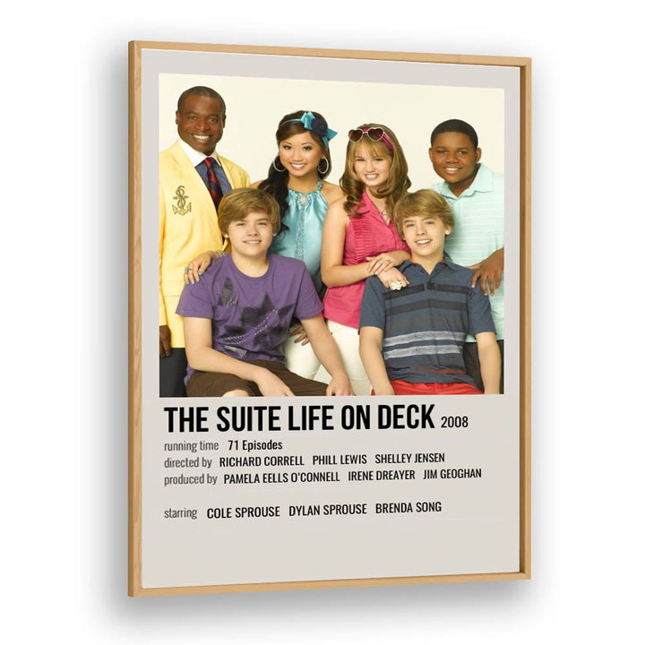 The Suite Life On Deck 2008 Movie Posters in Oak Wood Plain Frame