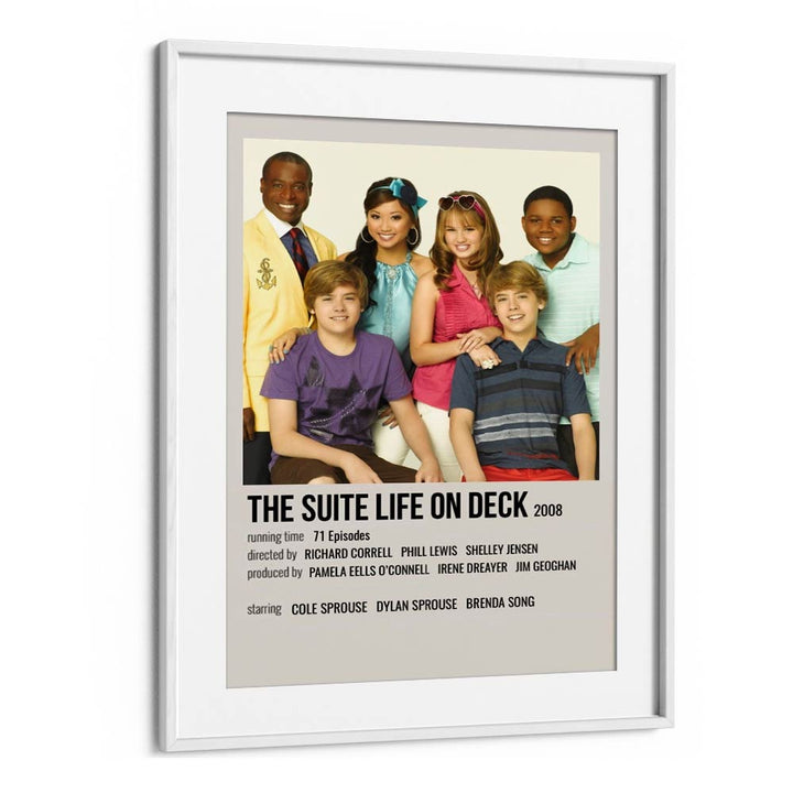 The Suite Life On Deck 2008 Movie Posters in White Frame With Mount