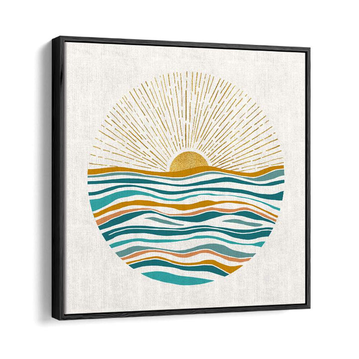 The Sun and the Sea by Kristian Gallagher Wall Art Prints in Black Floater Frame