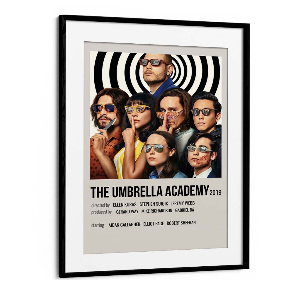 The Umbrella Academy 2019 Movie Posters in Black Frame With Mount