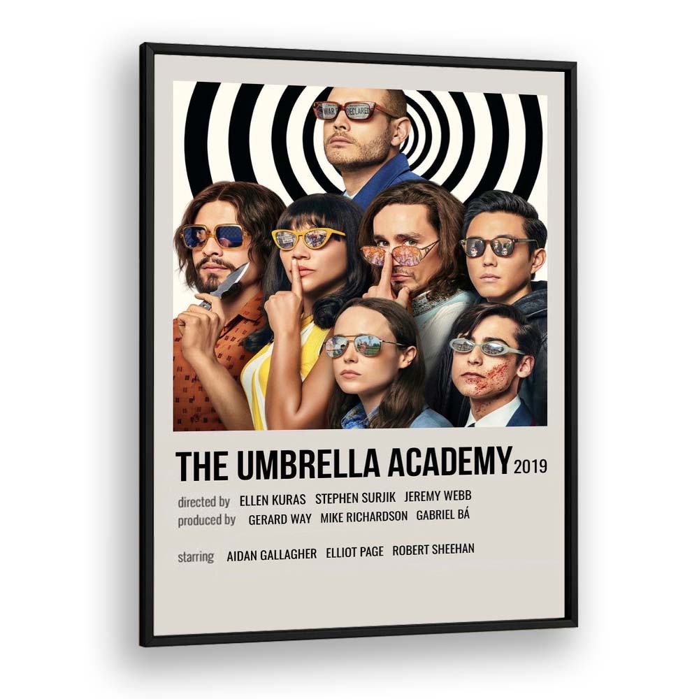 The Umbrella Academy 2019 Movie Posters in Black Plain Frame